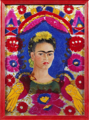 KAHLO Frida, &laquo;&nbsp;The Frame", ("Le cadre"), 1938, Huile sur aluminium, 28,5 x 20,7 cm, Paris, Centre Pompidou, MNAM, Cr&eacute;dit photographique :&nbsp;&copy; Service de la documentation photographique du MNAM - Centre Pompidou, MNAM-CCI